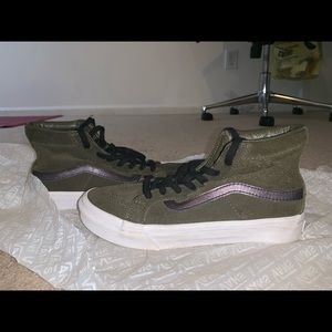Army Green high top vans